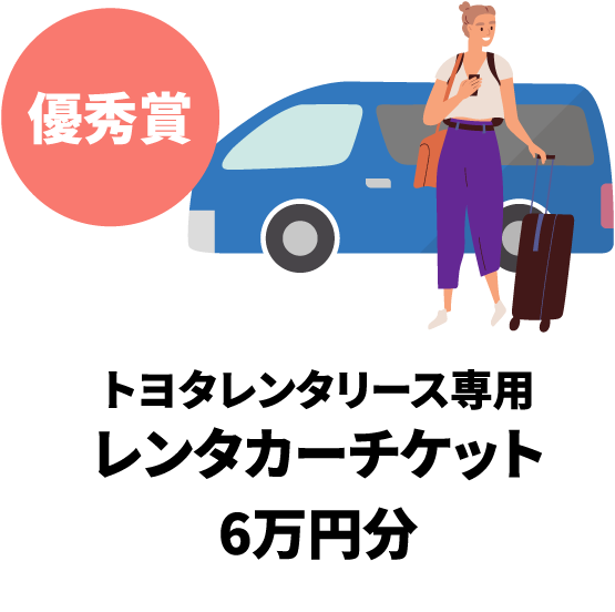 トヨタレンタリース専用レンタカーチケット6万円分